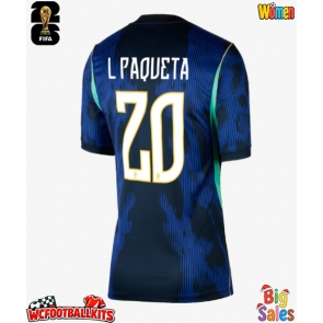 Brazil Lucas Paqueta #20 Replica Away Stadium Shirt for Women World Cup 2026 Short Sleeve